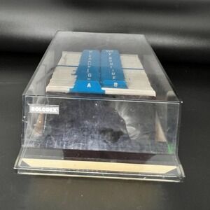 Vintage New Rolodex VIP35C 3" x 5" Covered Address Card Box File